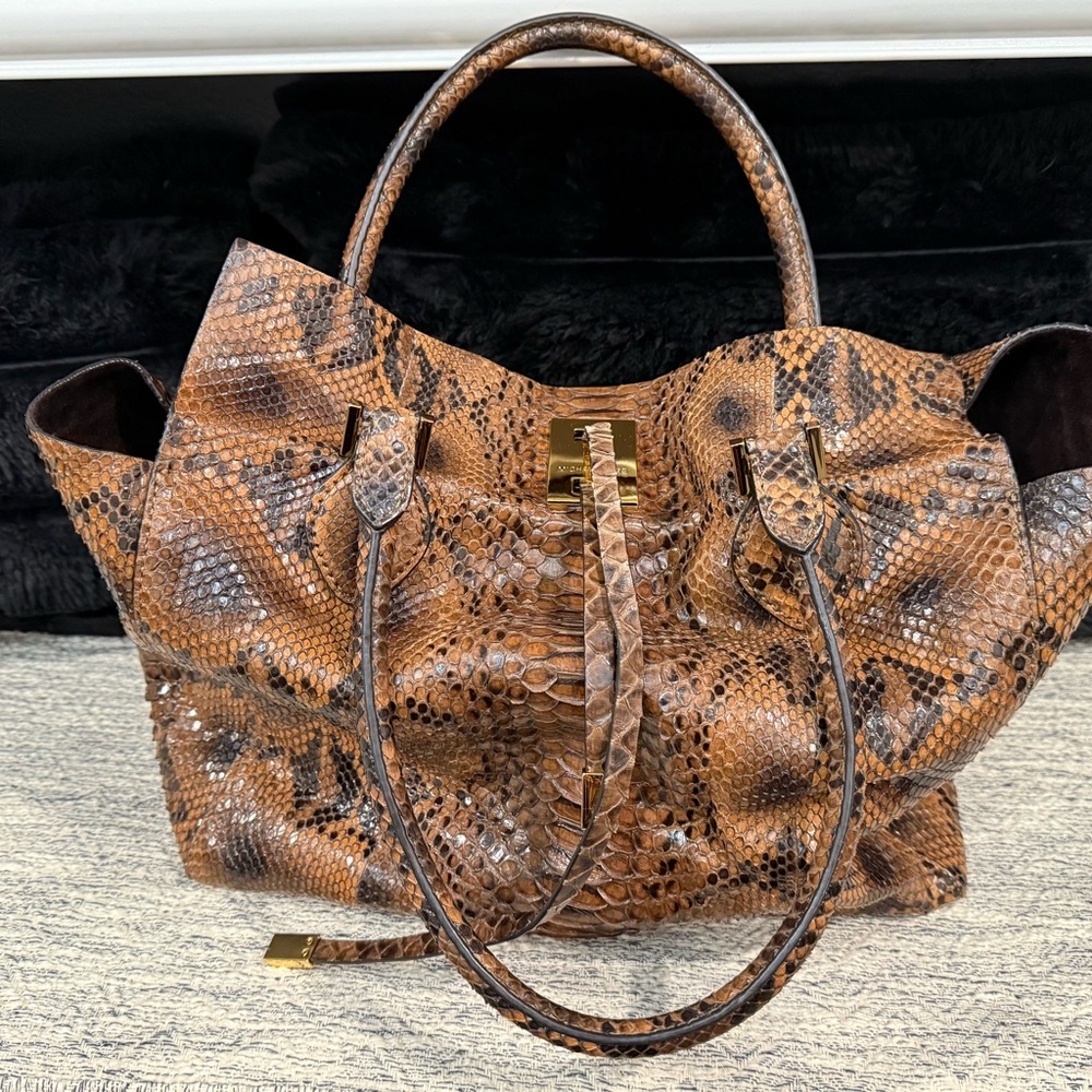 Michael Kors Collection Large Miranda Python Tote